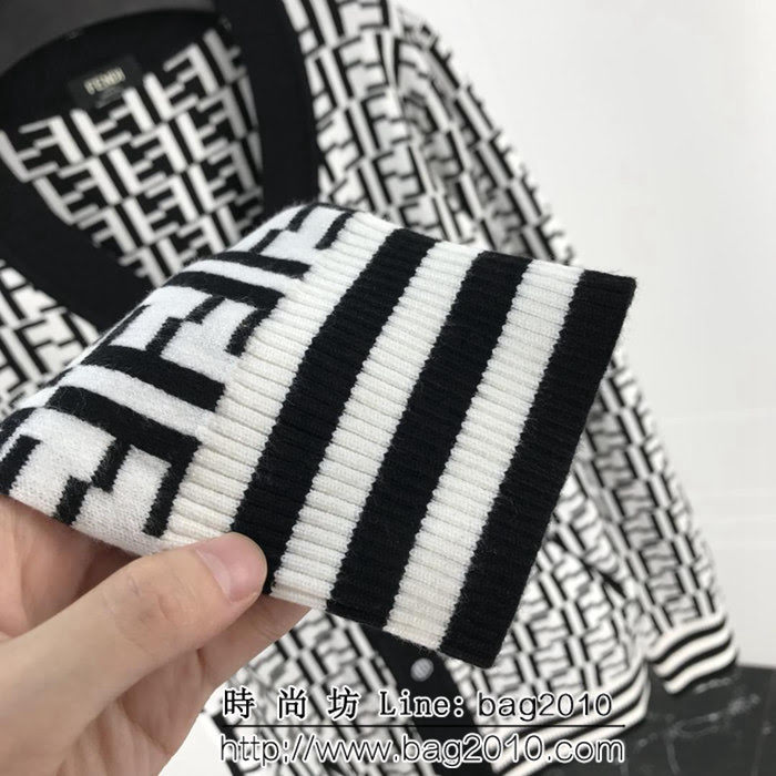 FENDI芬迪 18ss秋冬新款 雙F字母 羊毛開衫 男款毛衣 ydi1417